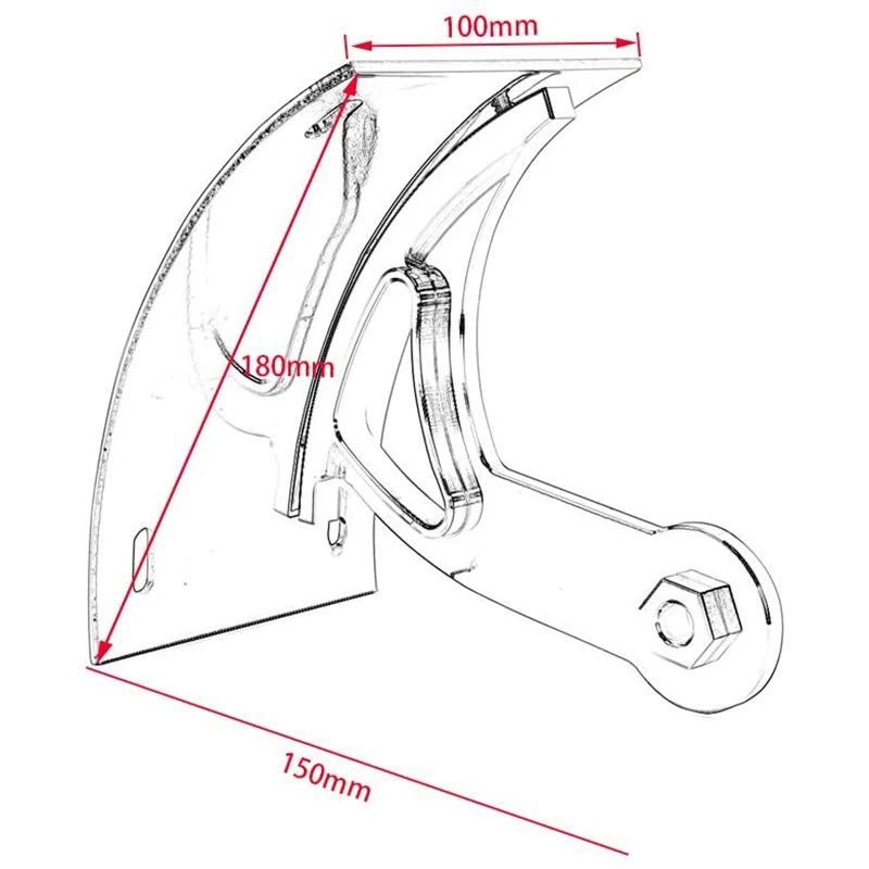 Мотоциклетный маятник Боковое крепление изогнутый Кронштейн номерного знака