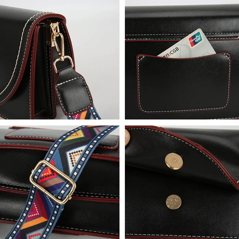 

Solid Color Leather Crossbody Bags For Women 2020 Travel Handbag Fashion Simple Shoulder Messenger Bag Lady Crossbody Bags