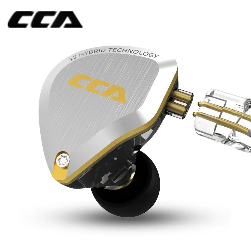 Новинка CCA C12 1DD + 5BA гибридные наушники вкладыши HIFI металлическая гарнитура