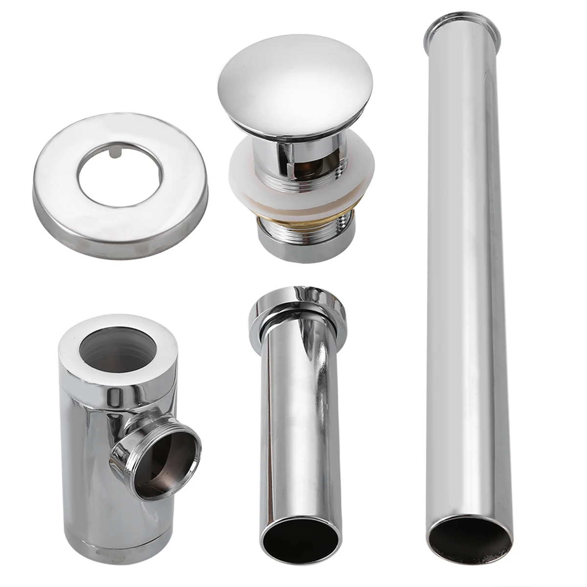 1 set basin drain valve kit trap spring overflow sink for bathroom faucet sink drains hardware accessories free global shipping