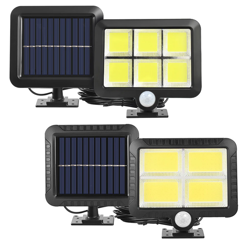 

128LED COB Solar Power Street Spotlight PIR Motion Sensor Outdoor Garden Light Security Night Wall Split Solar Light Flood Lamp