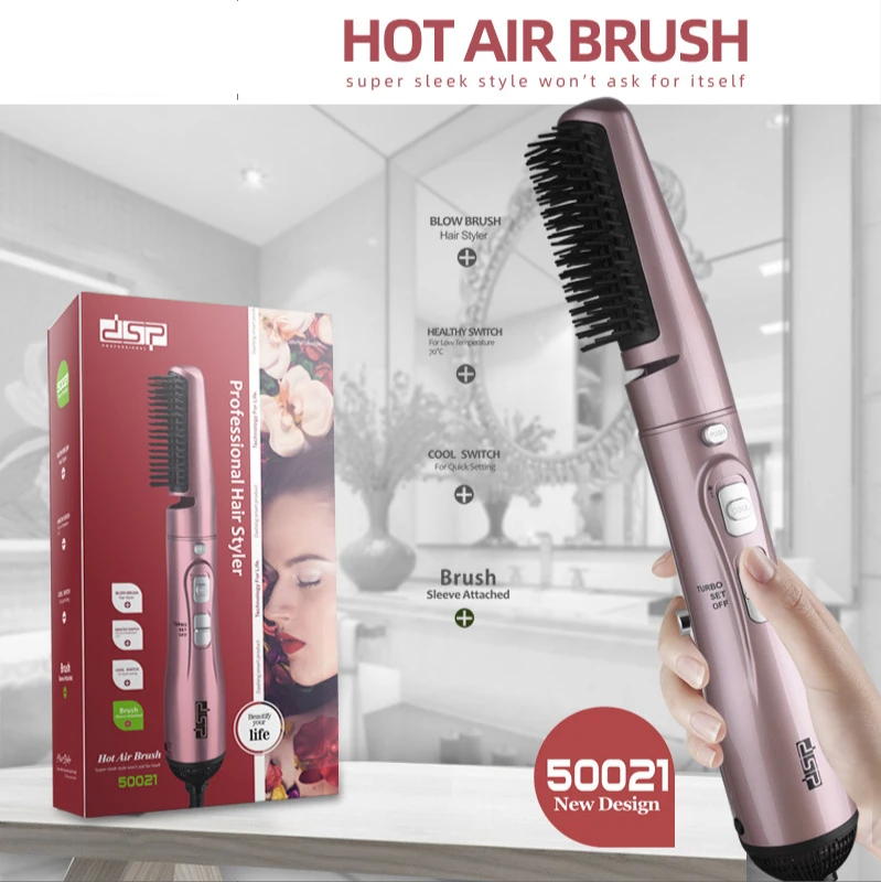 

Hair Dryer Hot Air Brush Styler and Volumizer Hair Straightener Curler Comb Roller One Step Electric Ion Blow Dryer Brush