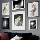 Настенная живопись на холсте, светлые тени, космические современные абстрактные скандинавские плакаты и принты, настенные картины для гостиной, домашний декор