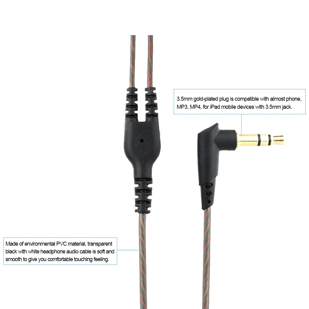 Сменный проводной аудиокабель для наушников Shure SE215/ SE315 / SE425 SE535 UE900 разъем 3 5 мм |