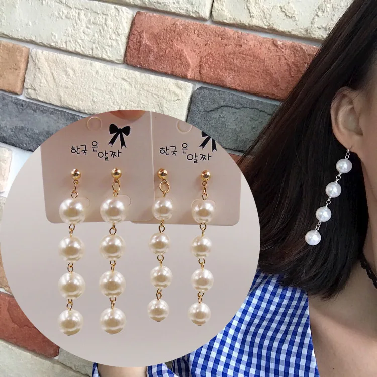 Япония и Южная Корея простой темперамент серьги преувеличенные жемчужные
