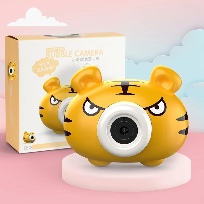 

Fun Cute Cartoon Camera Kids Baby Bubble Machine Outdoor Automatic Bubble Maker Surprise Gift for Bath Toys