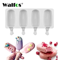 walfos 4 cell big size silicone ice cream mold diy homemade dessert freezer fruit juice ice pop maker mould