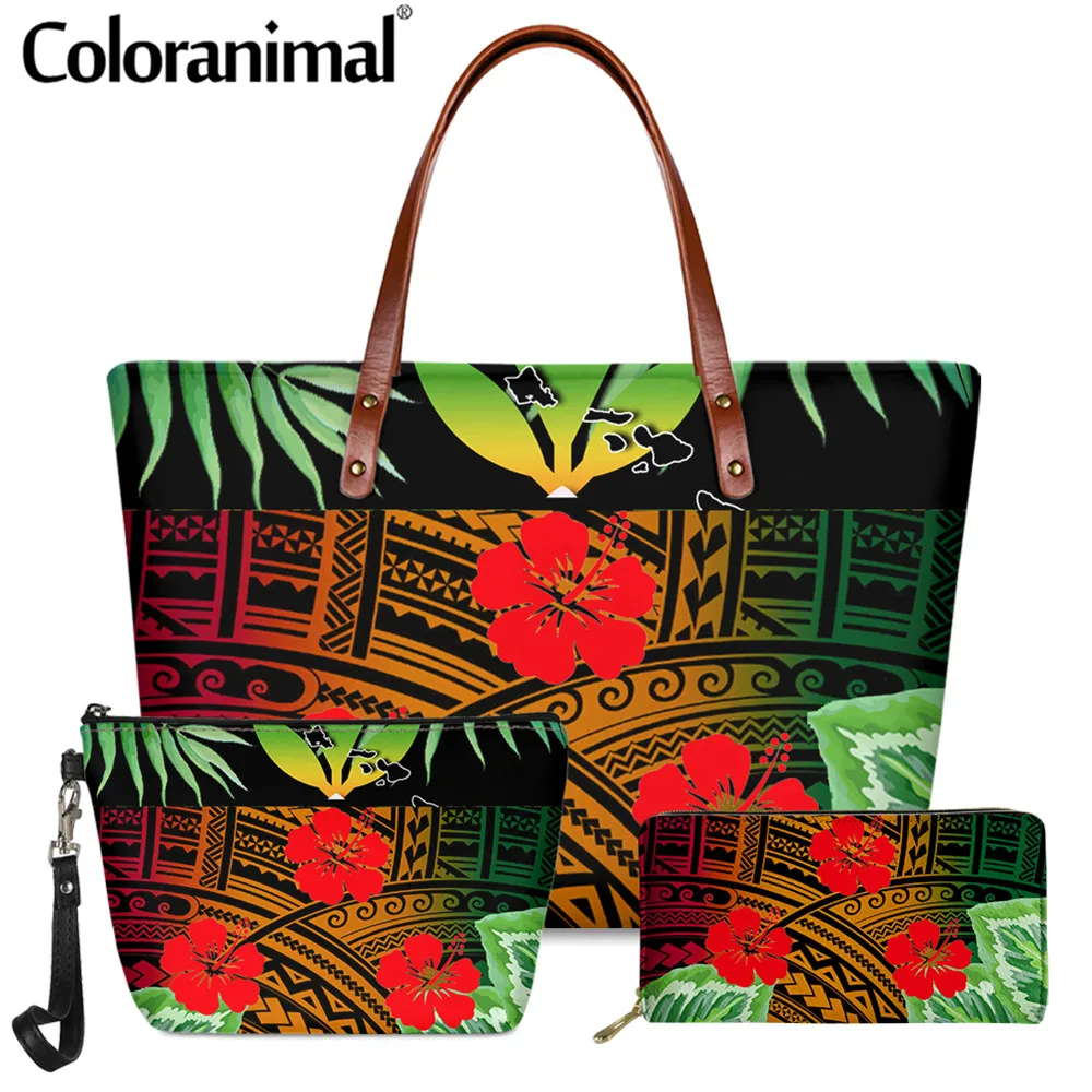 

Сумка-тоут женская из экокожи с принтом, 3 шт./компл.