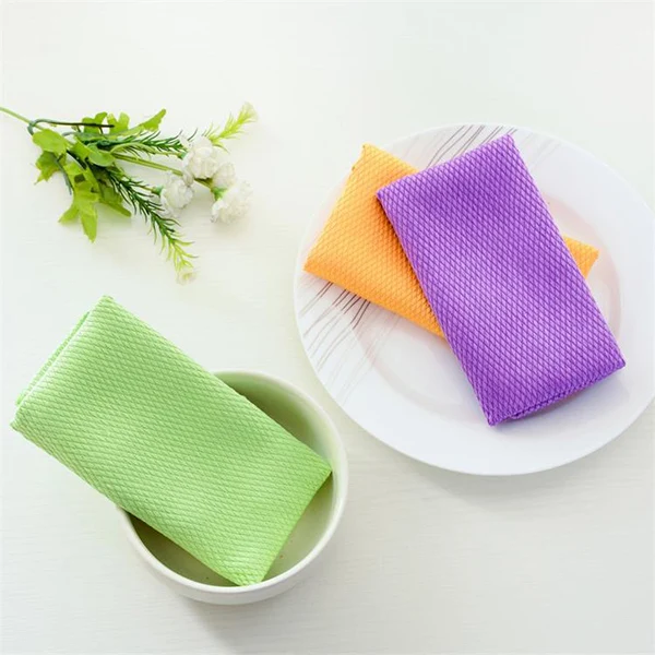 3 PCS Kitchen Cleaning Cloth Car Rags Highly Absorbent Microfiber Towels dish for Window Glass Dish Pezza per pulire RT99 | Дом и сад