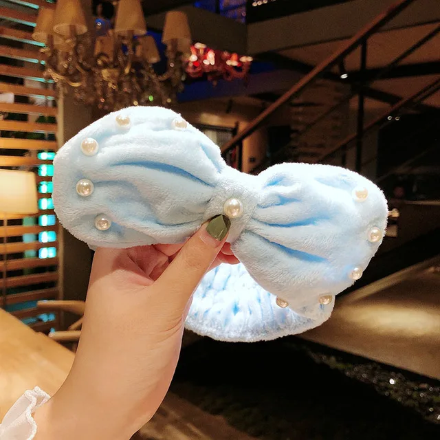 Темно-коричневый New Fashion Women Cute Big Ears Comfortable Wash Face Bathe Hair Holder Elastic Headband Girls Hairbands Hair Accessories - Цвет: Темно-коричневый
