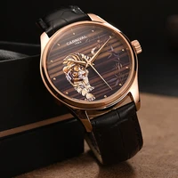 carnival brand fashion watch man luxury 3d tiger casual mechanical wristwatch rose gold waterproof sapphire relogio masculino