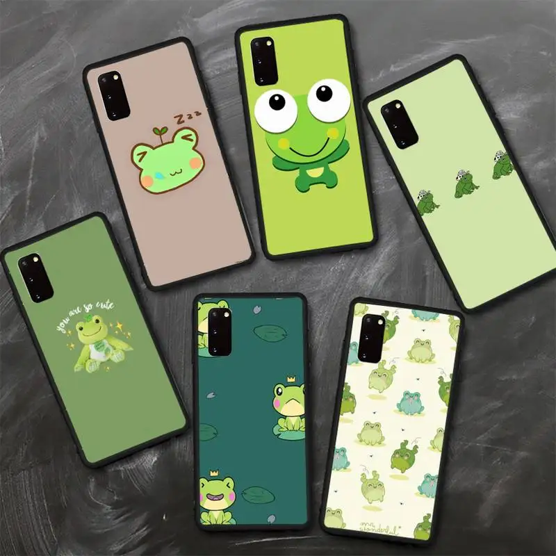 

Cartoon Cute Frog Phone Case TPU For Samsung S6 S7 S8 S9 S10 plus S20 S21 S30ultrs Fundas Cover