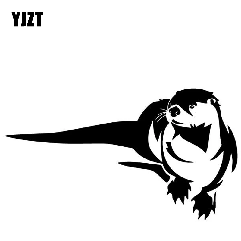 

YJZT 16.7CM*9.4CM Creative Animal Pattern Car Sticker Body Of Car Decor Vinyl Decal Black/Silver C4-2604
