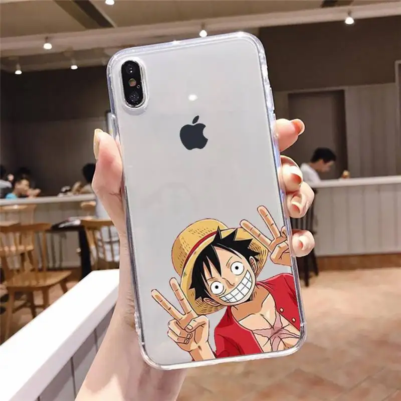 

One Piece Japan Anime Luffy Tony Choppe Phone Cases Transparent soft For iphone 5 se 6 6s 7 8 11 12 plus mini x xs xr pro max