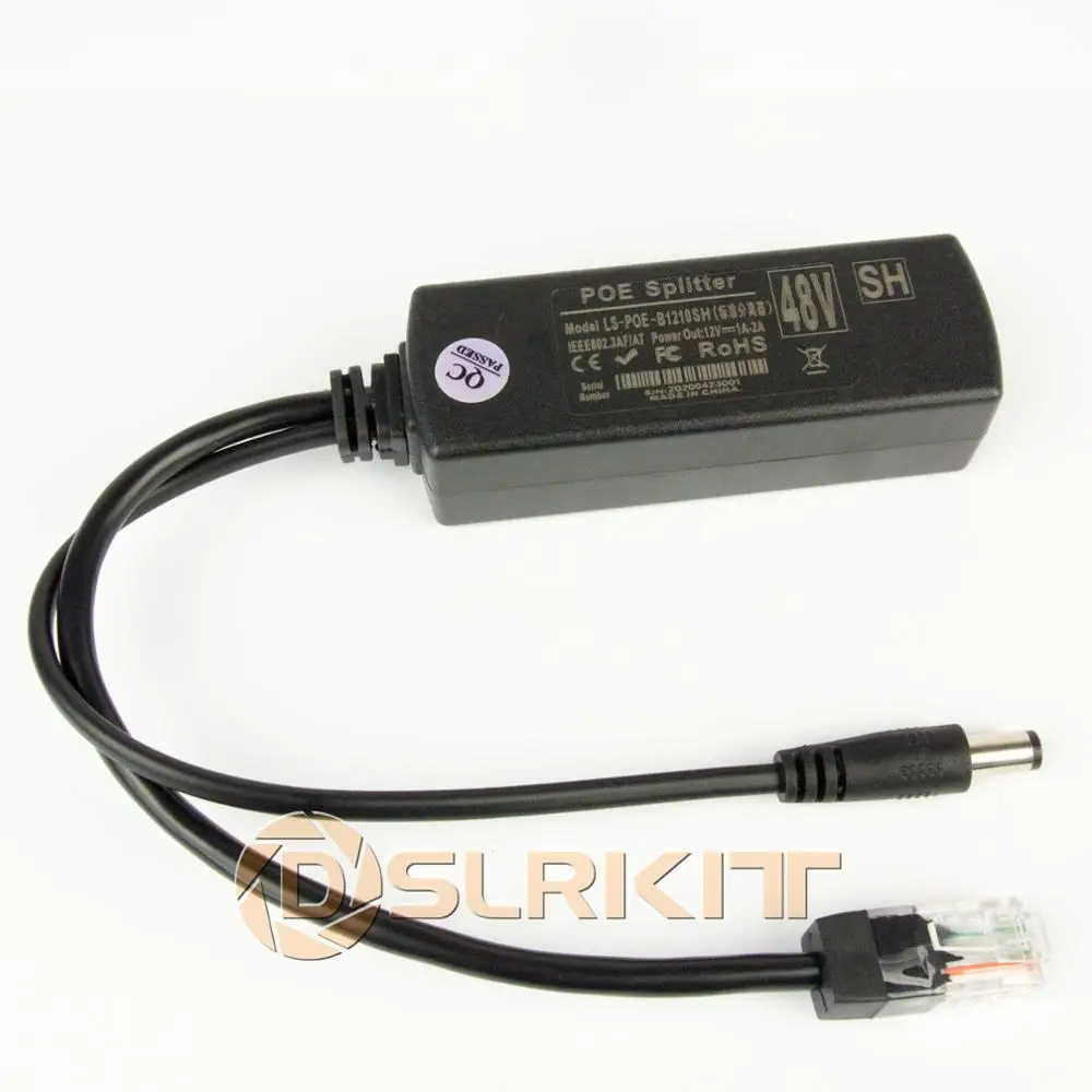 12 шт. DSLR комплект стандартный тип питания от 48 В до 1A 2A IEEE802.3af|power splitter|power ethernetpower over