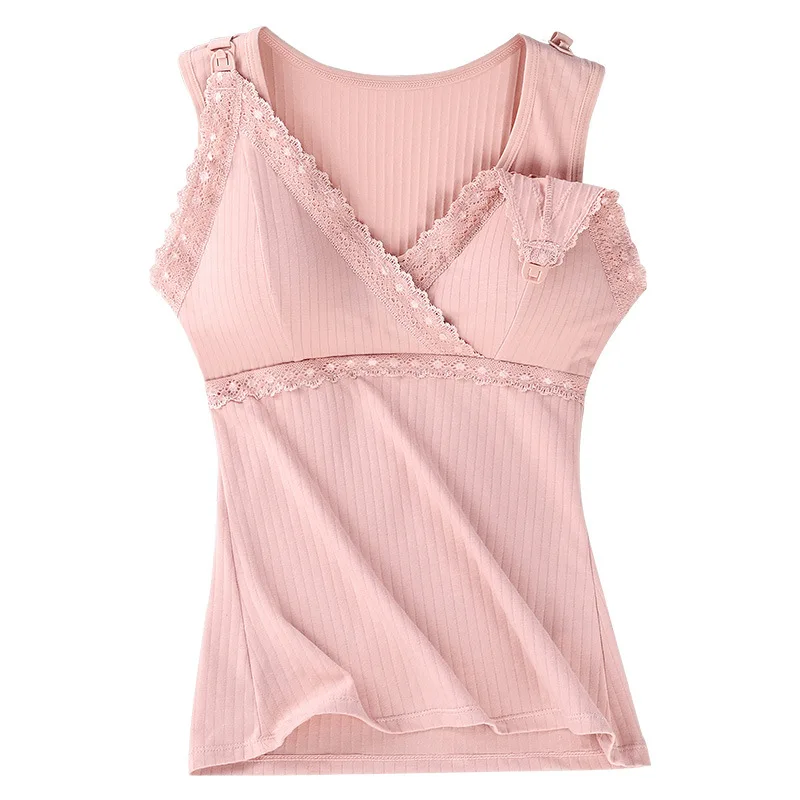 

3pc 40-100KG breast-feed Tank Top Bra Maternity Wear Nursing Tops Sleeveless Camisole Breastfeeding Pregnant Wireless Camis