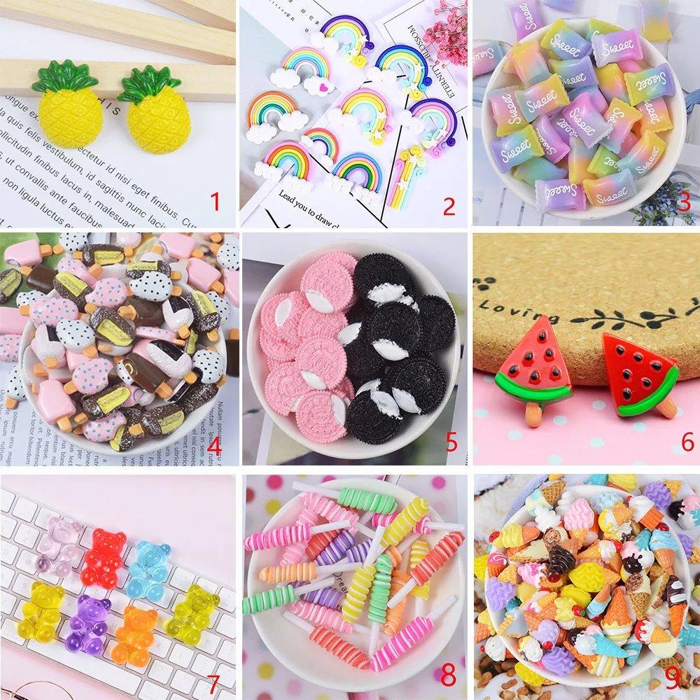 5 шт. миниатюрные конфеты имитация мороженого фруктовая кукла кухонные продукты