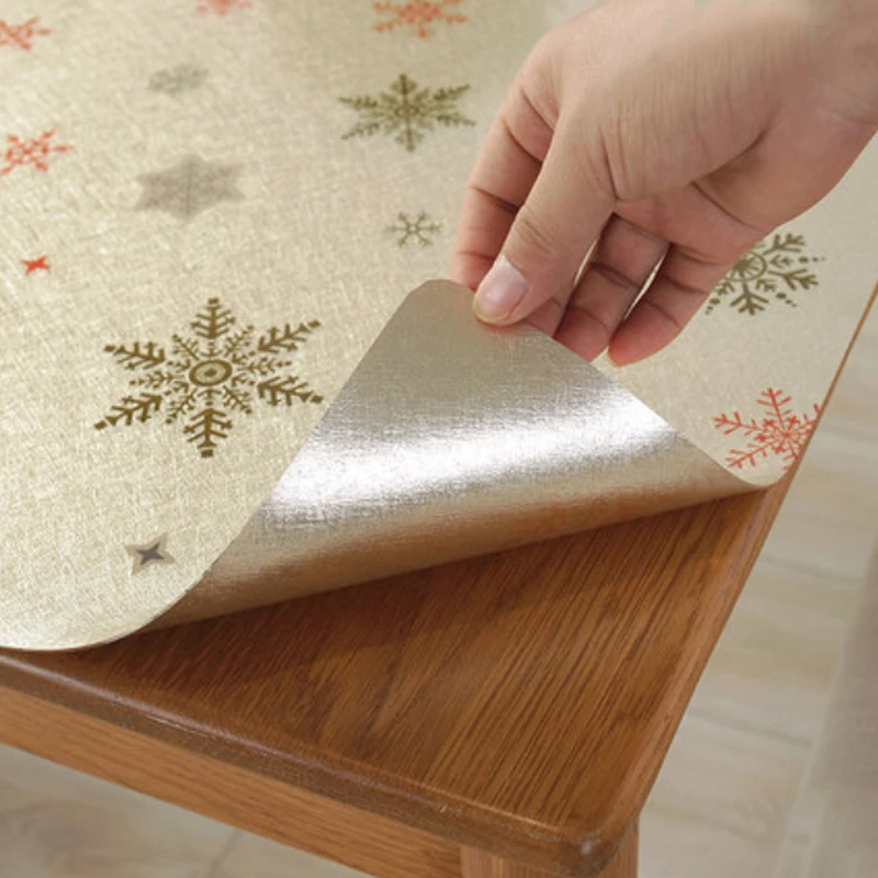 Водостойкая однотонная непрозрачная скатерть из ПВХ Настольный коврик