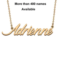 cursive initial letters name necklace for adrienne birthday party christmas new year graduation wedding valentine day gift