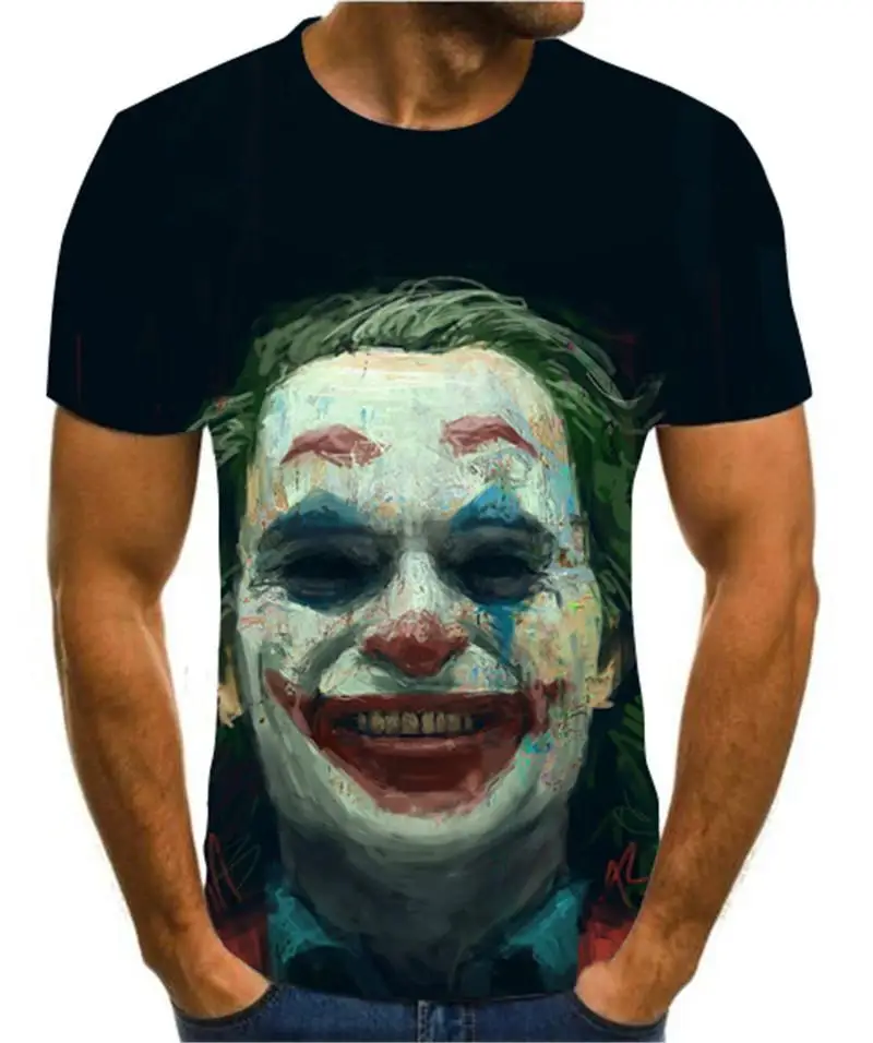 

2021 Hot Sale Clown Pattern 3DT Shirt Male/Female All-Match 3D Printing Horror Casual Fashion T-Shirt Size XXS-6XL