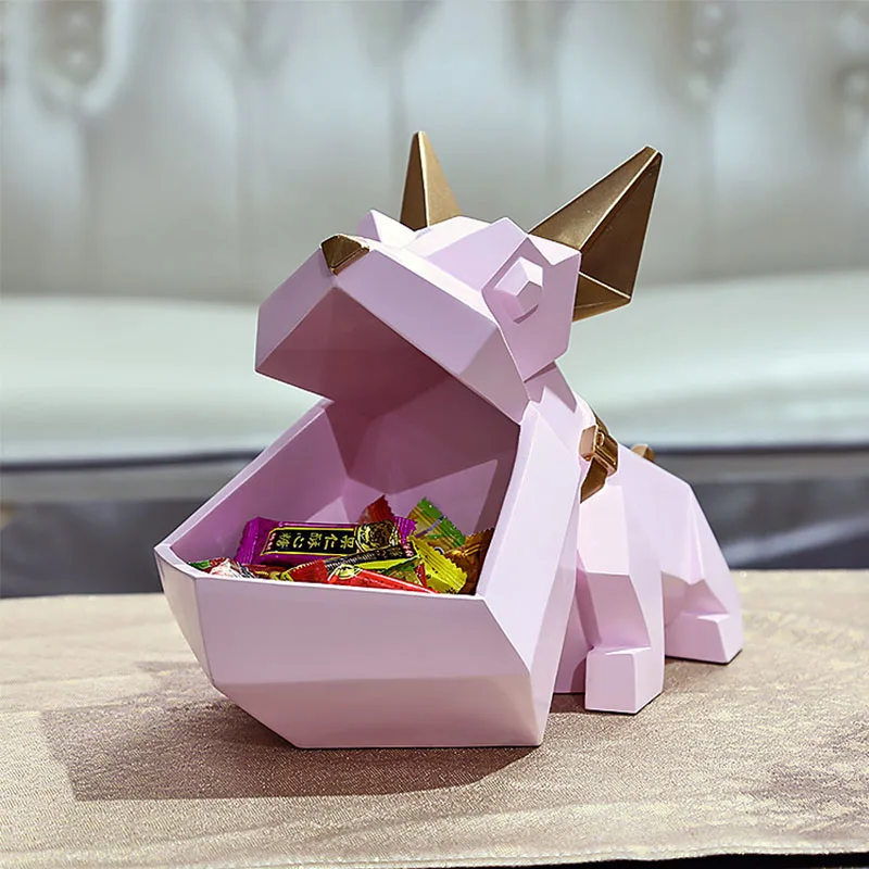 

Nordic Geometric Hippo Statue Resin Storage Container Home Decoration Accessories Modern Cabinet Decorative Ornament Room Decor