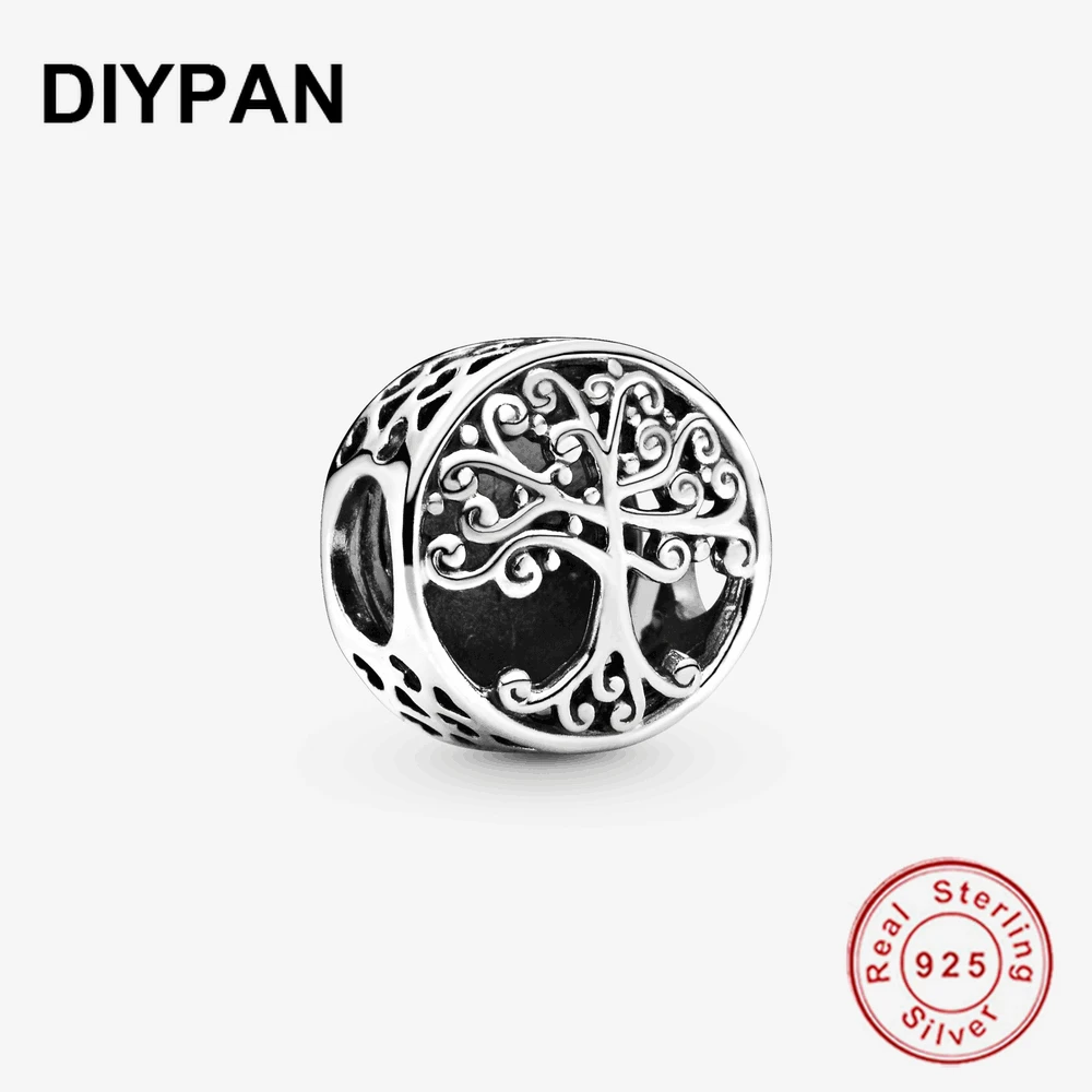 

Openwork Family Roots Charm Fit Original Pandora Bracelet Charms 925 Sterling Silver Charm Pendant Bead Jewelry Berloque