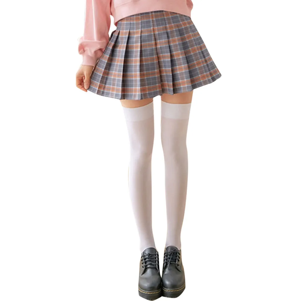 Женские чулки 1 пара модные Гольфы выше колена однотонные пикантные носки для