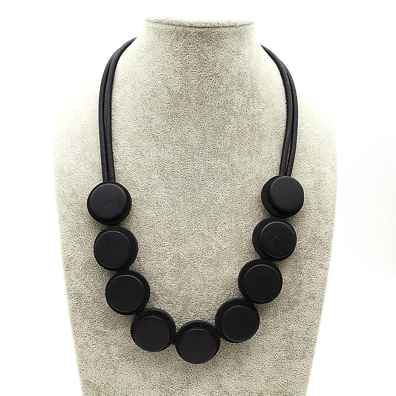 YD & YDBZ новые черные крученые ожерелья Женское Ожерелье резиновые Винтажные