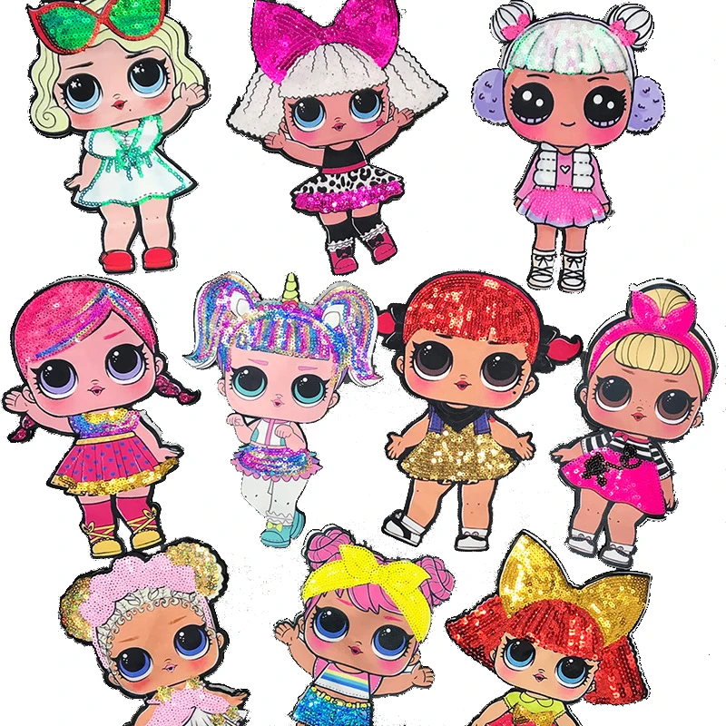Тканевые стикеры LOL Doll Surprise милые нашивки наклейки декоративная вышивка детские