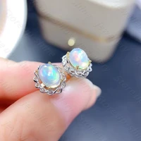 best selling style natural opal earrings 925 silver womens earrings wedding birthday gifts elegant atmosphere