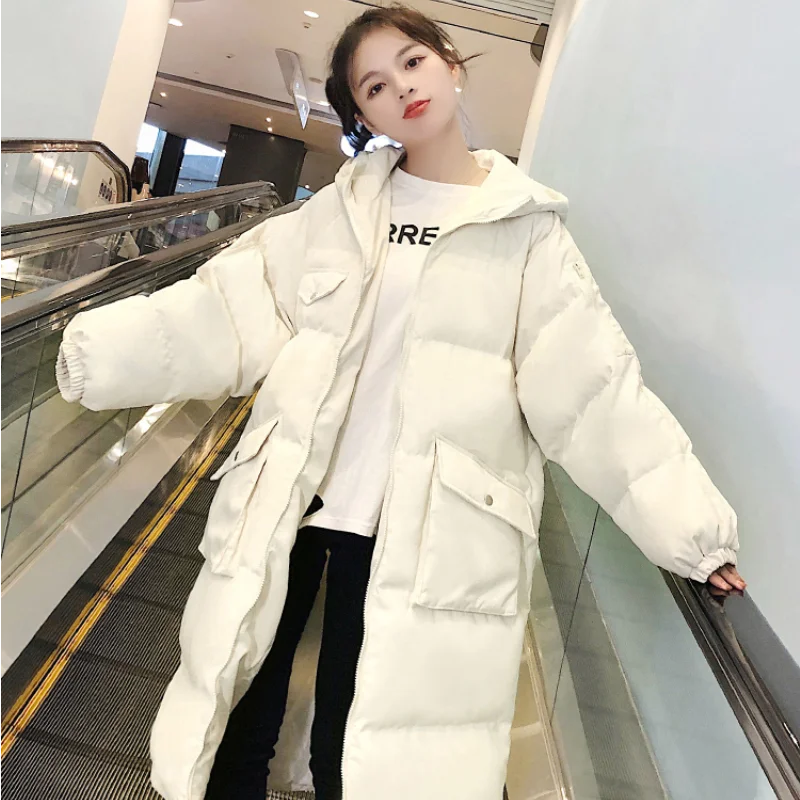 Women's 2021 Winter Coat Korean Version of The New Down Padded Jacket Student Loose Mid-length Bread Coat Thick Padded Jacket