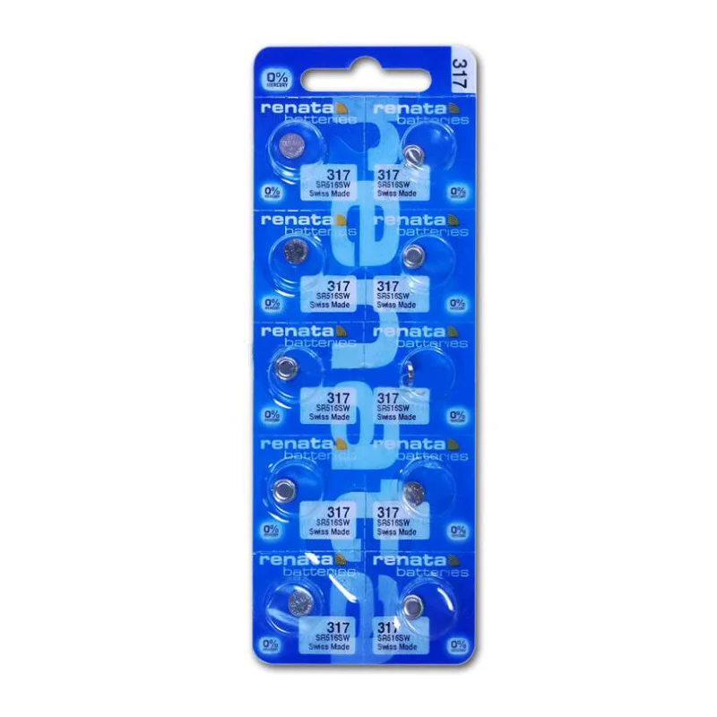 2 шт./лот Renata 317 100% оригинальный новый бренд длительный срок службы SR516SW SR62 D317