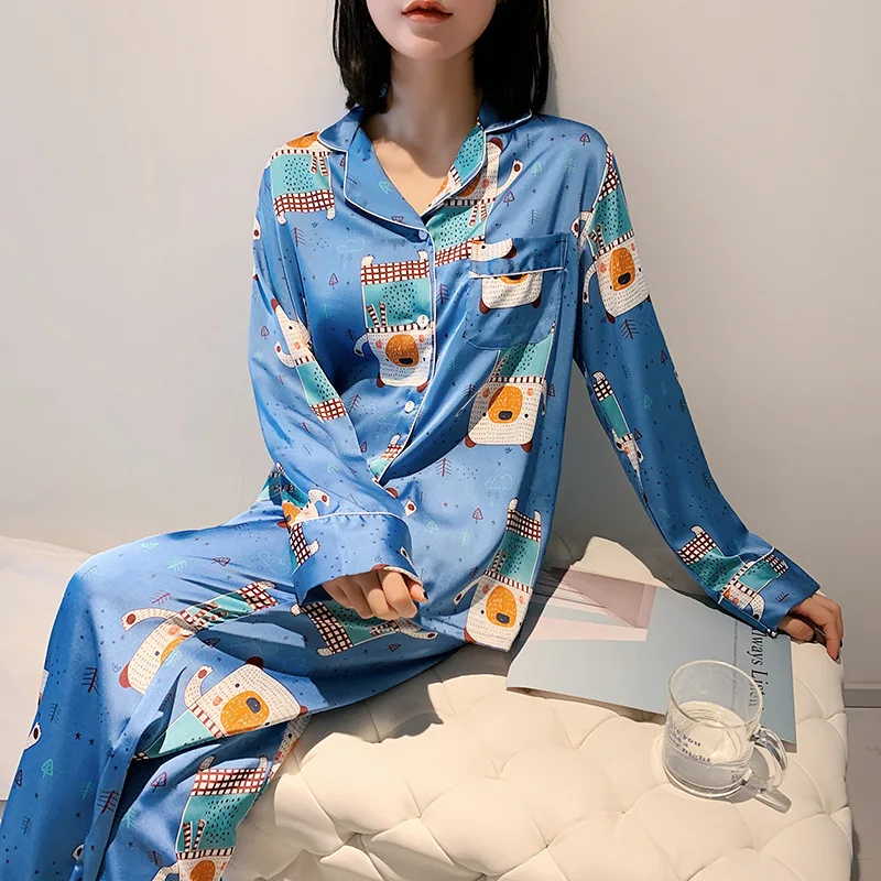 2020 летние атласные пижамы женские пижамные комплекты со штанами с цветочным