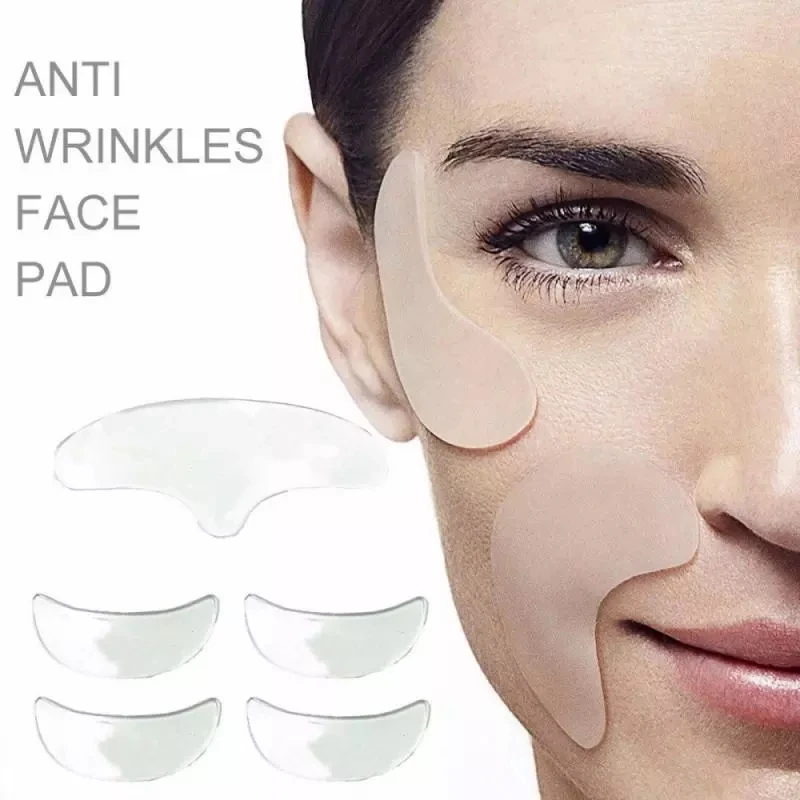 

Reusable Women Neck Face Forehead Cheek Chin Silicone Skin Care Moisturizing Sticker Set Wrinkle Remover Strips