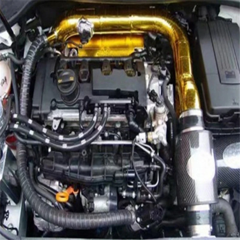 2 дюйма * 5 м Автомобильная отражающая Золотая фольга изоляционная термолента