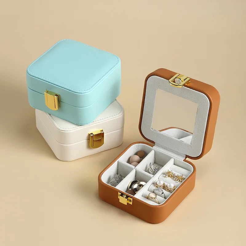 

Women Jewelry Box High Capacity Necklace Earrings Rings Jewelry Storage Box Portable Travel Case Casket Gift Dropshipping