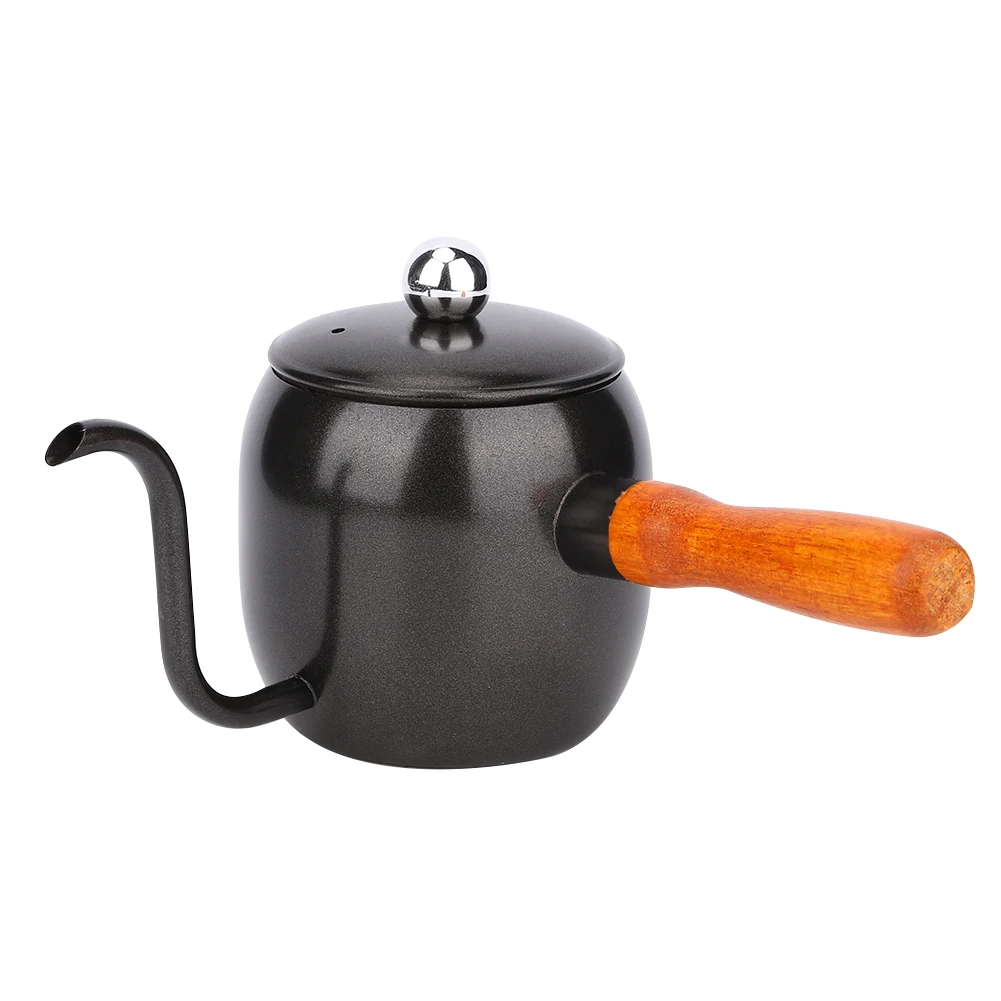 

500ml Household Stainless Steel Coffee Pot Coffee Drip Kettle Teapot Long Spout Kettle 500mlBlack