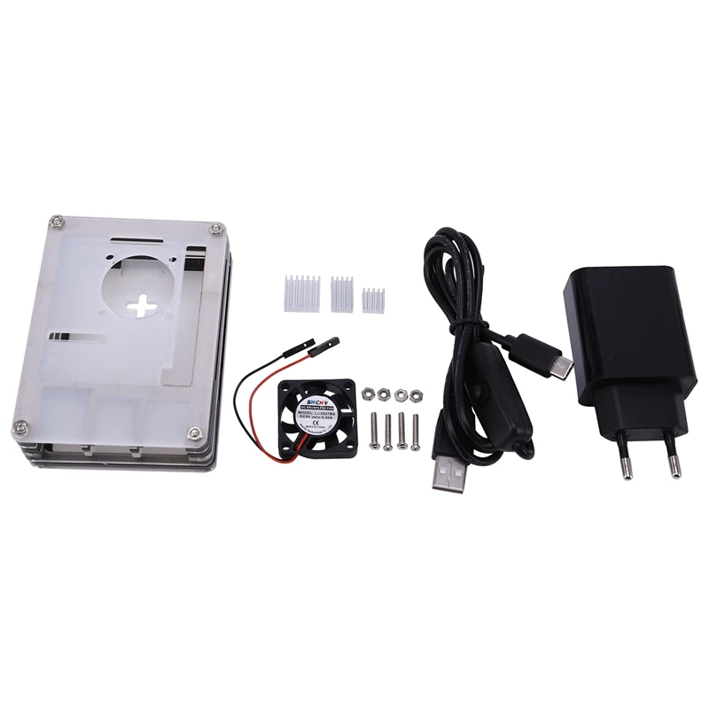 Чехол для Raspberry Pi 4 9 слоев акриловая коробка чехол корпус с охлаждающим