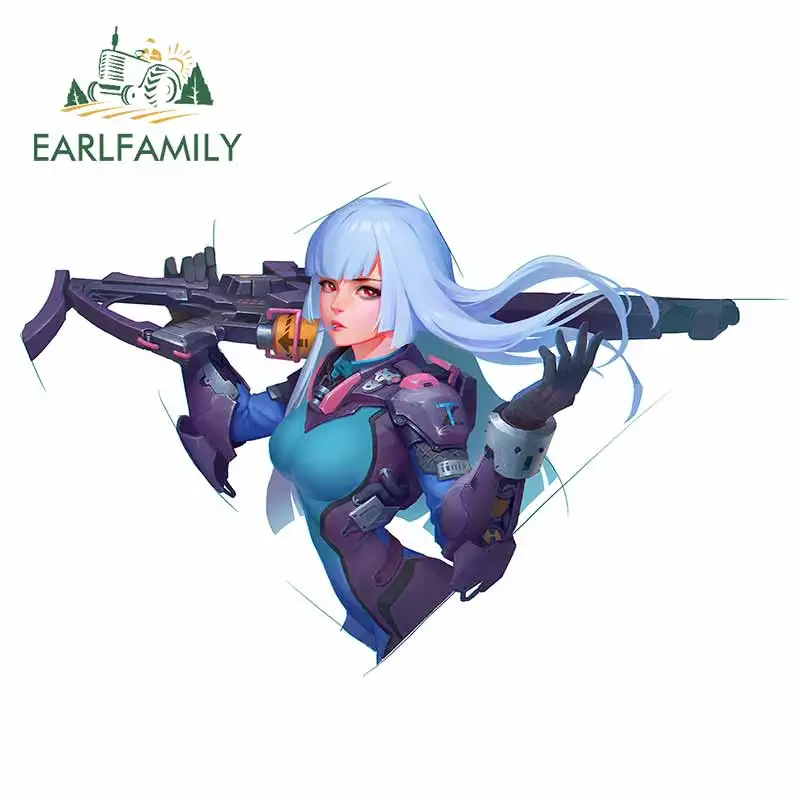 EARLFAMILY 13 см x 8 4 для синего боевого пистолета девушка Автомобильная наклейка аниме