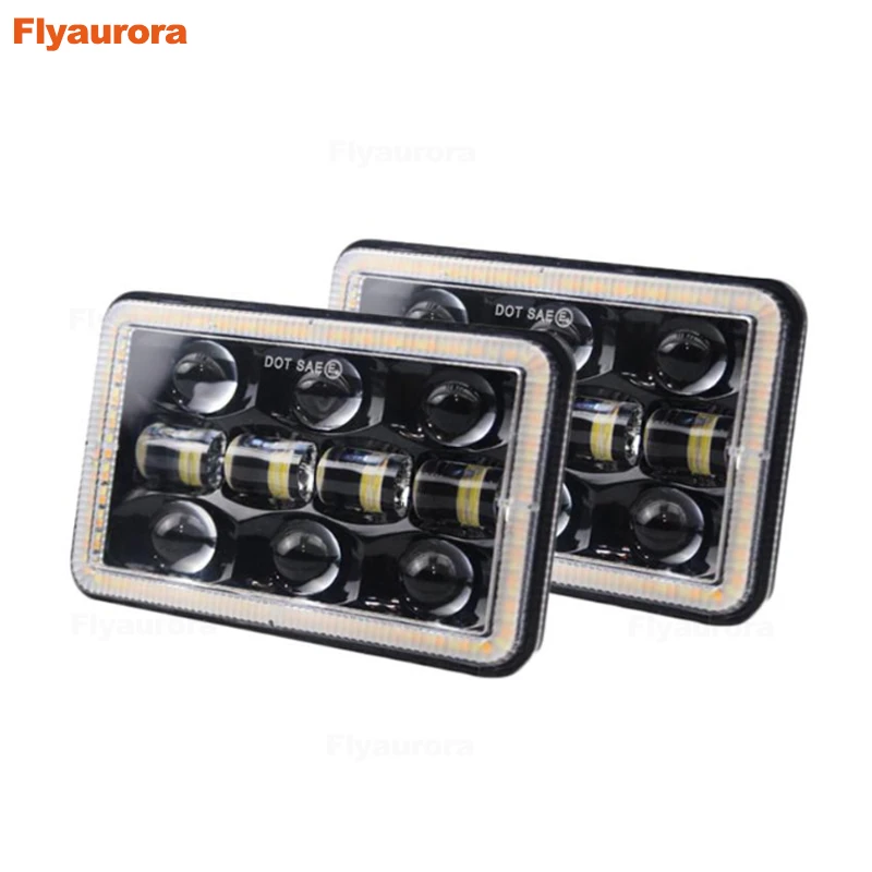 2 шт. прямоугольные светодиодные фары 4x6 дюймов|Фара для авто в сборе| |