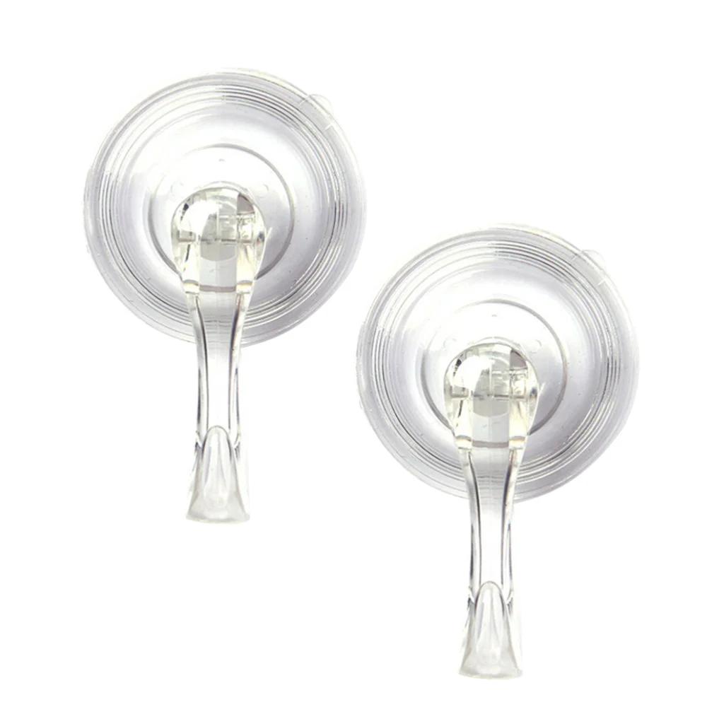 

2pcs Bathroom Suction Cup Hooks Wall Hooks Heavy-duty Hangers for Bathroom Kitchen(Transparent)