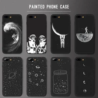 ultra slim painted space moon matte soft tpu phone case for xiaomi mi a2 lite mi 8 mi a1 mi a2 mi a3 mi max 3 mi cc9 nokia 2 3