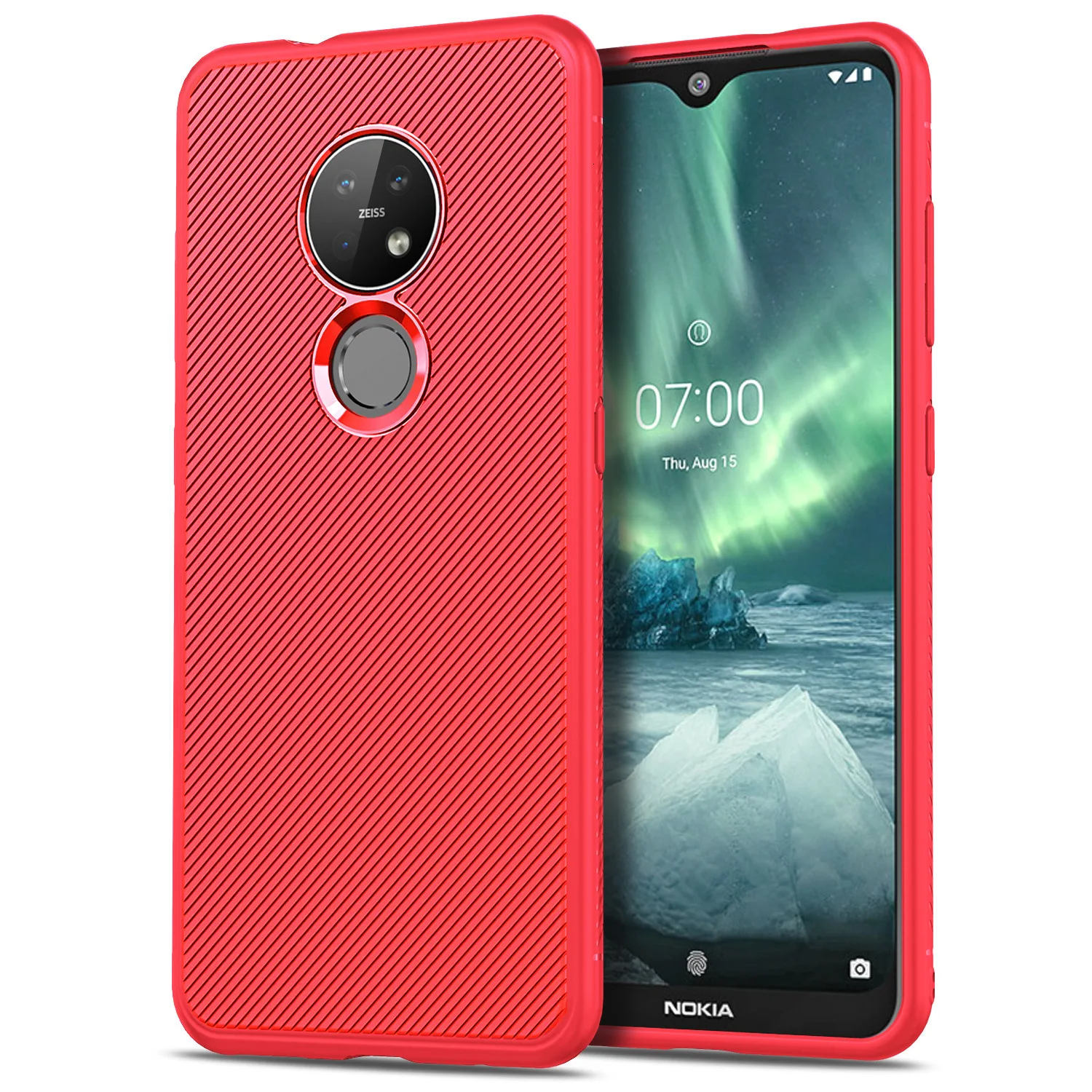 Lenuo для Nokia 7,2 чехол для Nokia 6,2 чехол противоударный мягкий ТПУ/углеродное волокно матовая задняя крышка