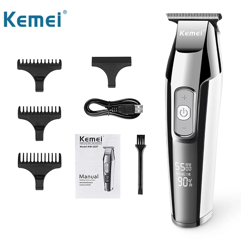 Kemei машинка для стрижки волос Беспроводная Машинка мужчин электрическая стрижка