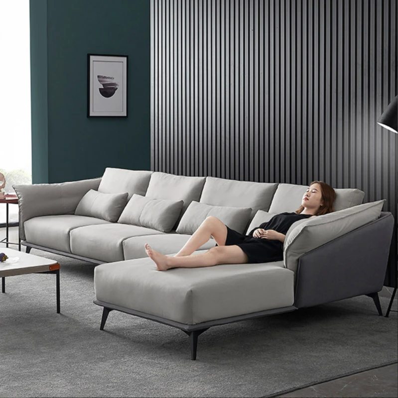 

Minimal sofa Nordic fabric sofa modern living room sofa