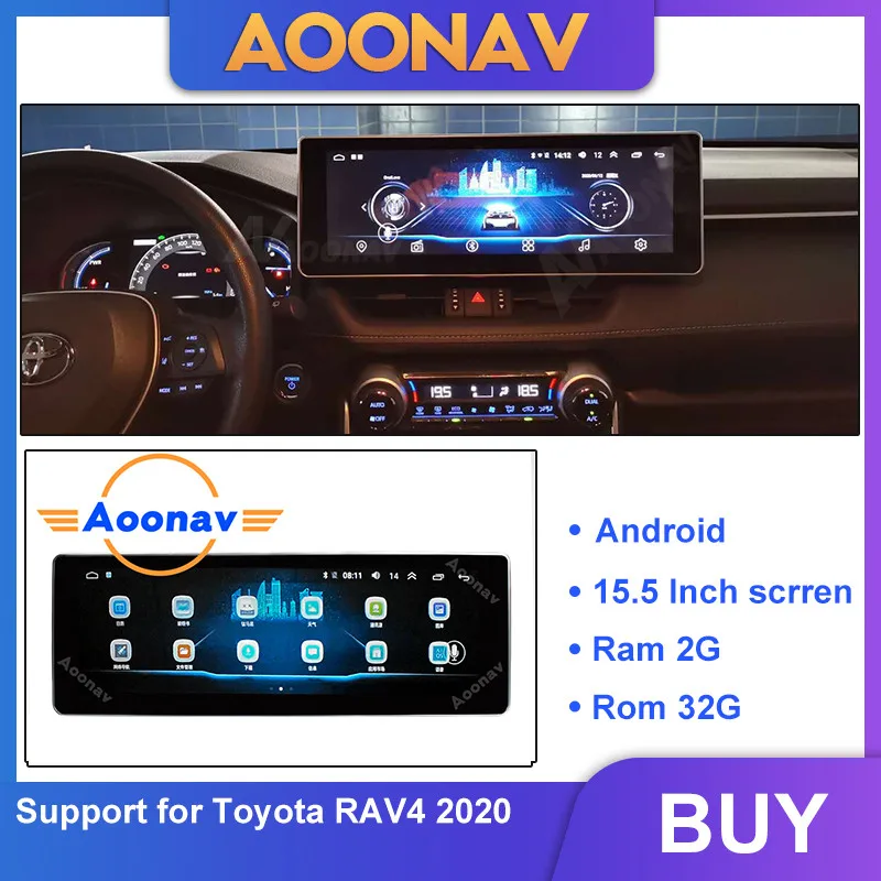 Автомобильный мультимедийный плеер с сенсорным экраном Android для Toyota RAV4 2020 GPS navi map