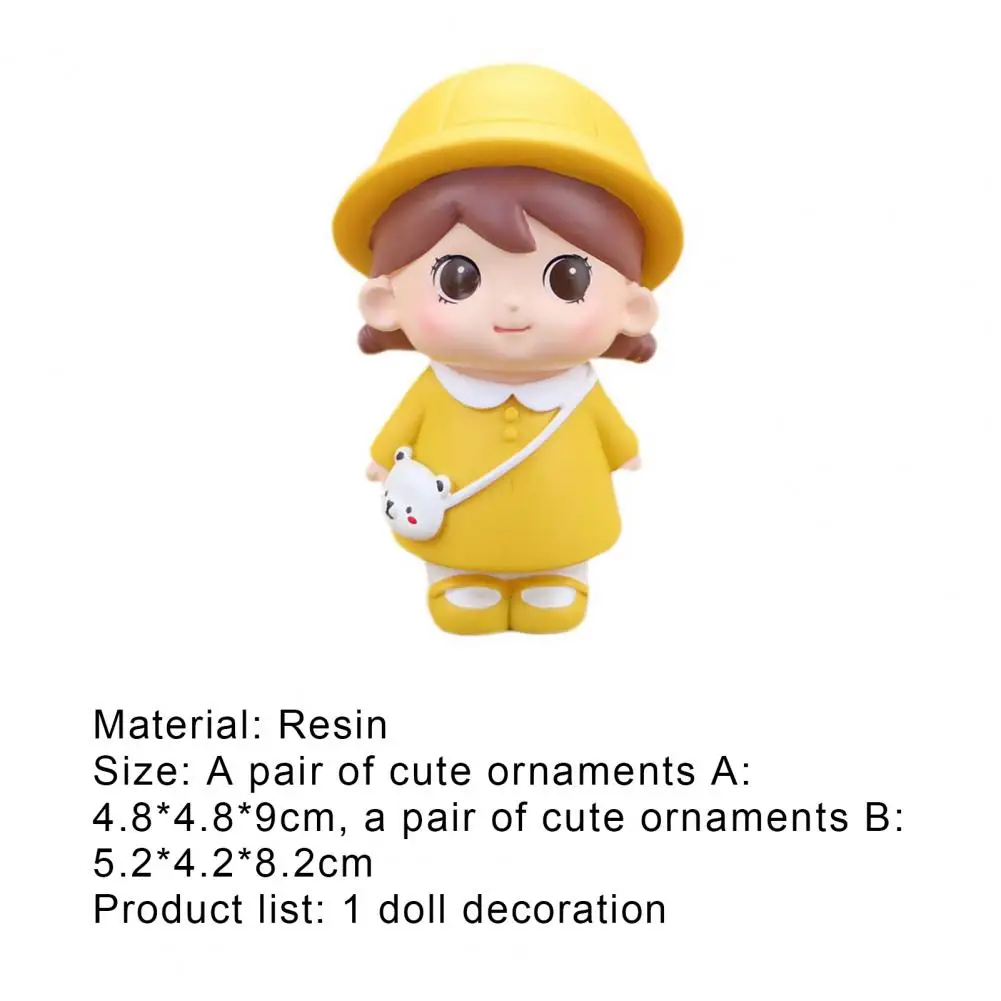 

Miniature Doll Multifunctional Decorative Resin Cute Cartoon Boy Girl Display Mold Decoration for Home