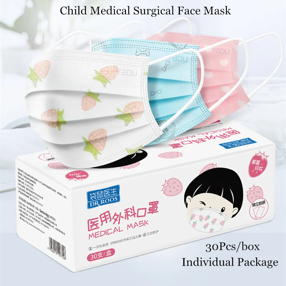 

Anti-bacteria Child Kids Medical Surgical Face Masks Dustproof Cute Summer Breathable Disposable 3 Ply Protective Face Mask