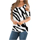 Женская Туника без бретелек 2022 летние полосатые рубашки женская одежда с коротким рукавом на бретельках топы с открытыми плечами женские рубашки