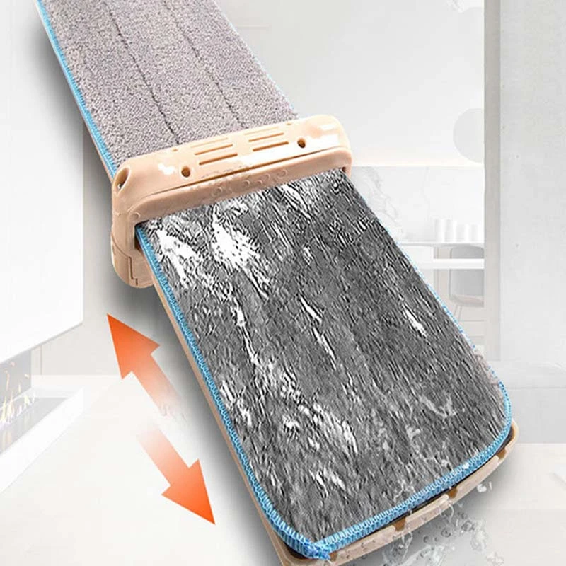 Плоская швабра Бесплатная ручная стирка ручка из нержавеющей стали Швабра для